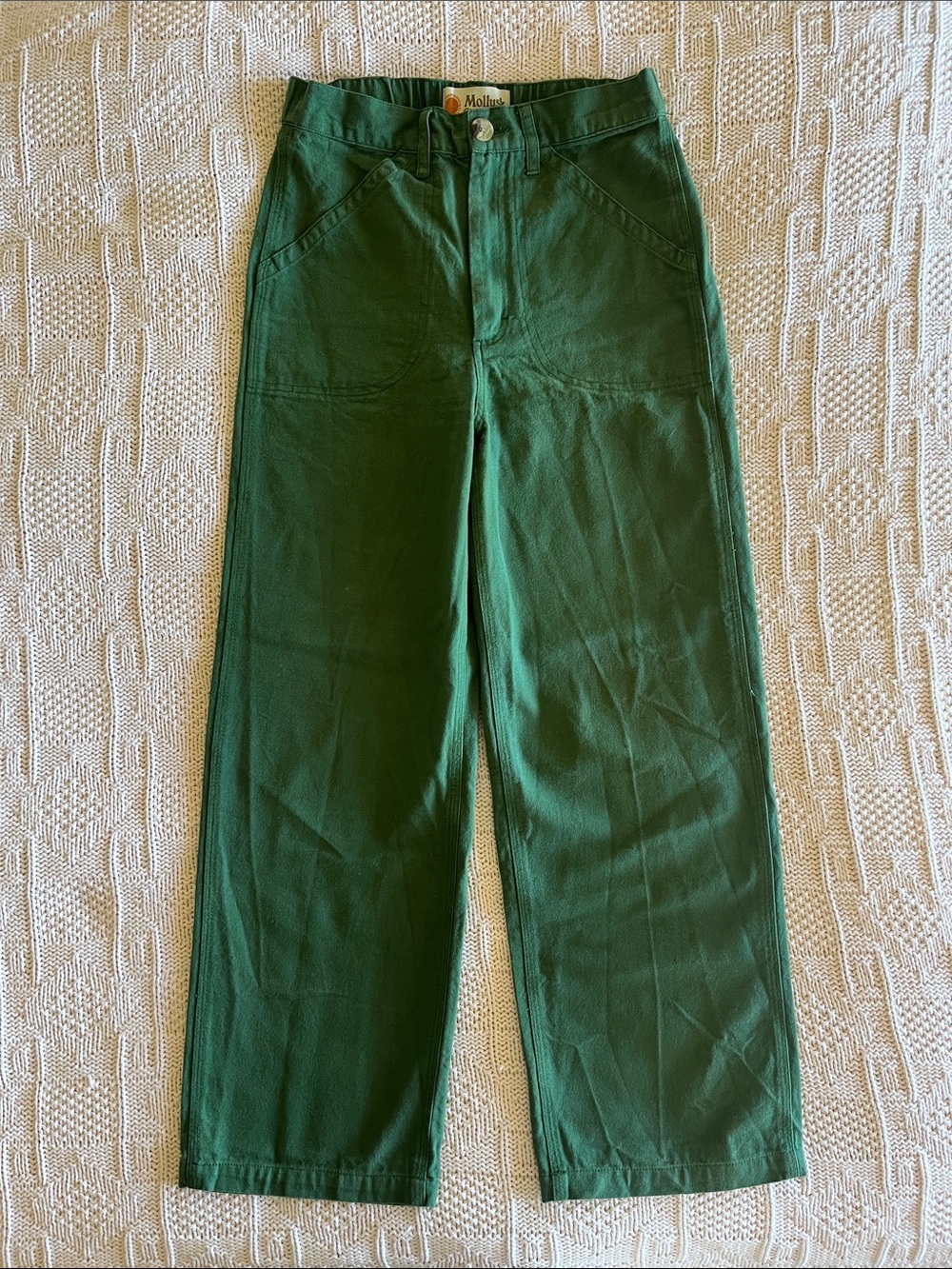 Mollusk Surf Shop Painter Pants in Jade Green Sz S